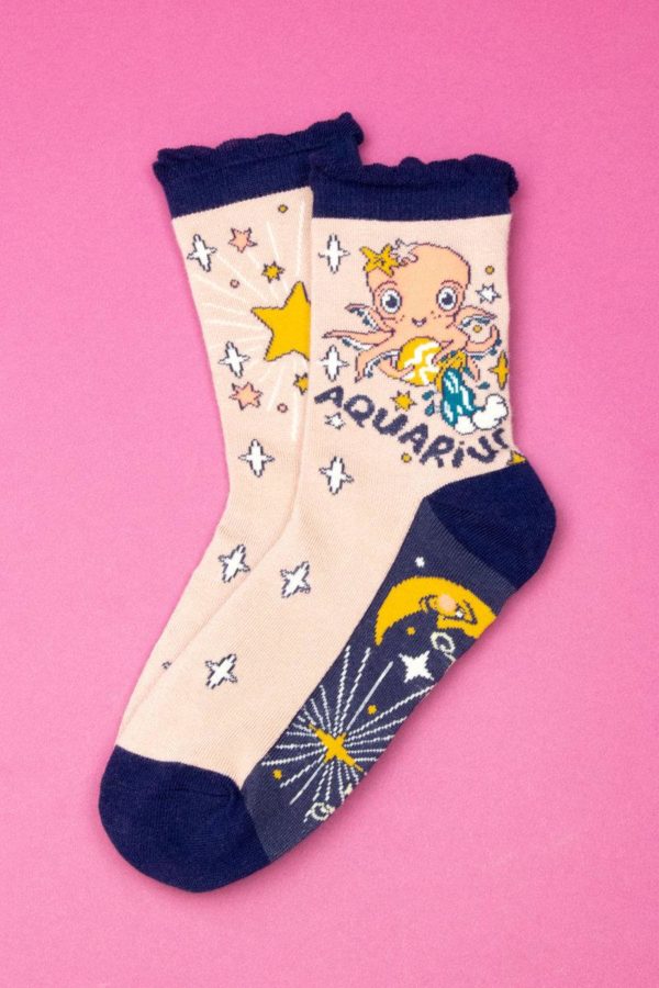 Powder Zodiac ankle socks - Aquarius - Image 2