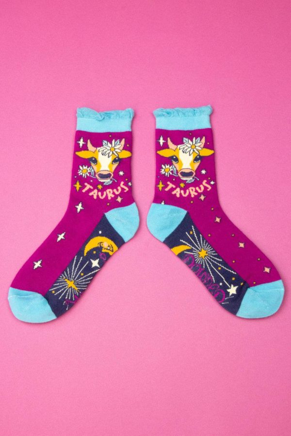 Powder Zodiac ankle socks - Taurus