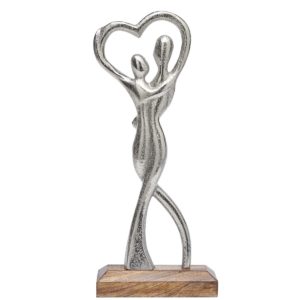 Transomnia Silver Metal Dancing Couple Home Decoration