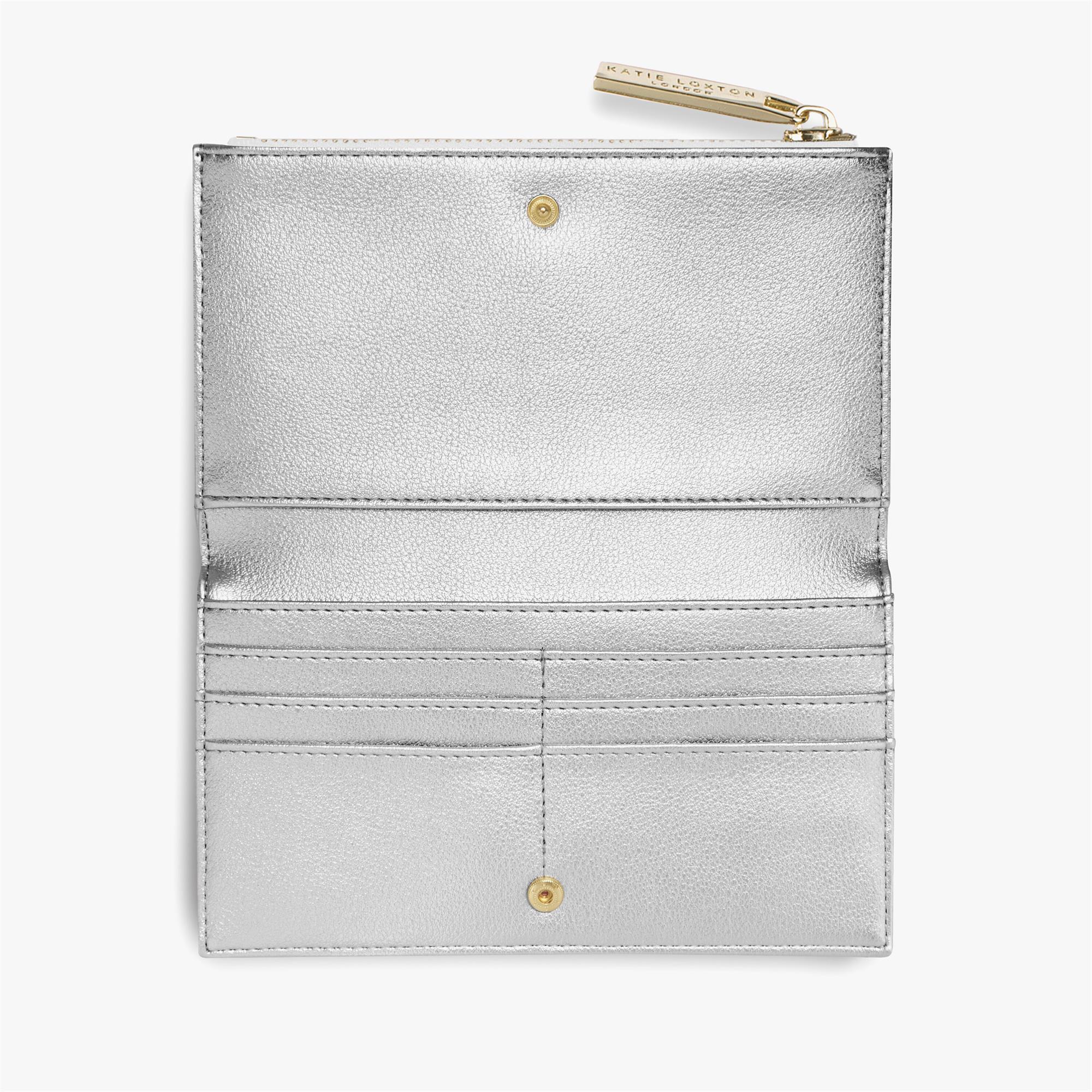 Katie Loxton Alise Fold Out Purse in silver – Occasions 2 Celebrate