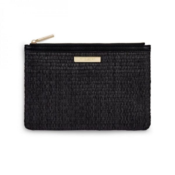 Katie Loxton Straw Pouch bag in Black Occasions 2 Celebrate