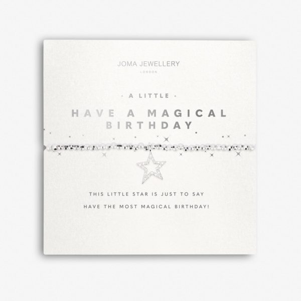Joma jewellery a little Facteted Have A Magical Birthday bracelet