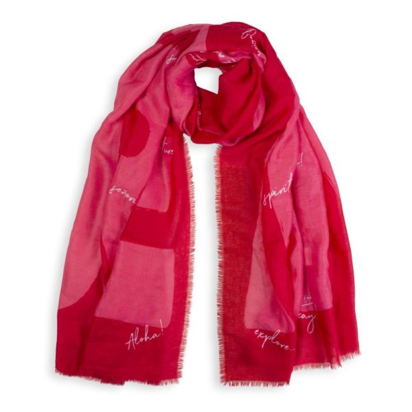 Katie Loxton Sentiment Scraf-Adventure-frayed edge