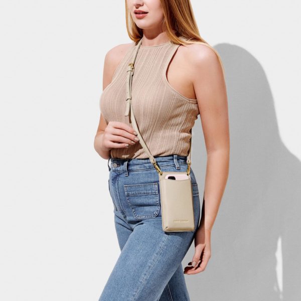 Katie Loxton Bea Crossbody Bag in Taupe - Image 3