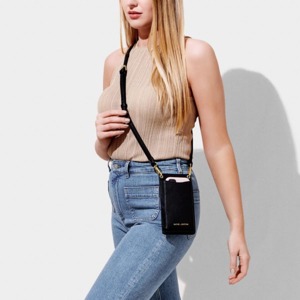 Katie Loxton Bea Crossbody Bag in Black - Image 3