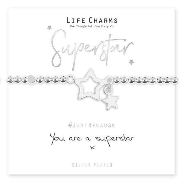 Life Charms Women Jewellery Superstar Bracelet Wristband Ladies Gift Box
