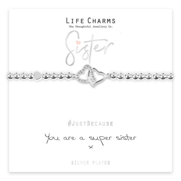 Life Charms You Are A Super Sister Bracelet