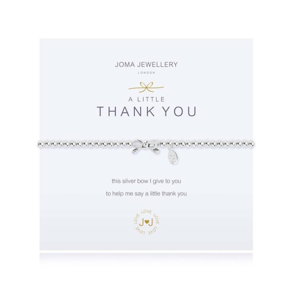 A Little Thank You Silver Bracelet By Joma Jewellery - Image 2