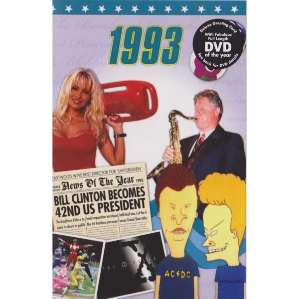 DVD and Greeting Card in one; 1993 Showcased. 30th Birthday Gift
