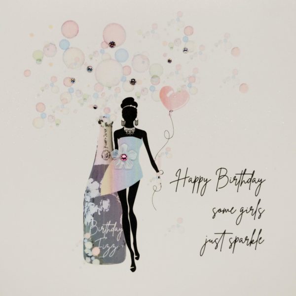 Five Dollar Shake Happy Birthday Some Girls Just Sparkle greetings card