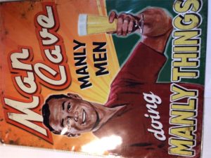 Metal wall sign- Man Cave (large)