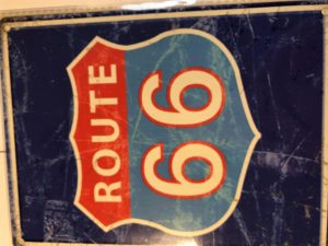 Metal wall sign - Route 66 USA (Small)