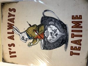 Metal wall sign - Mad Hatters Tea Party (Large)