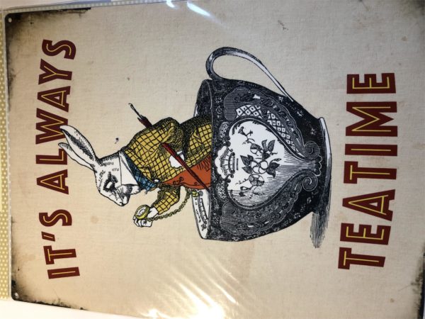 Metal wall sign - Mad Hatters Tea Party (Large)