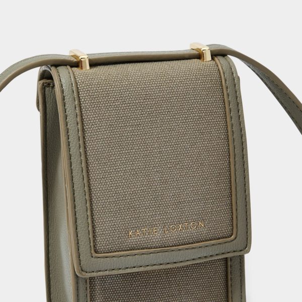 Katie Loxton Amalfi phone bag in khaki