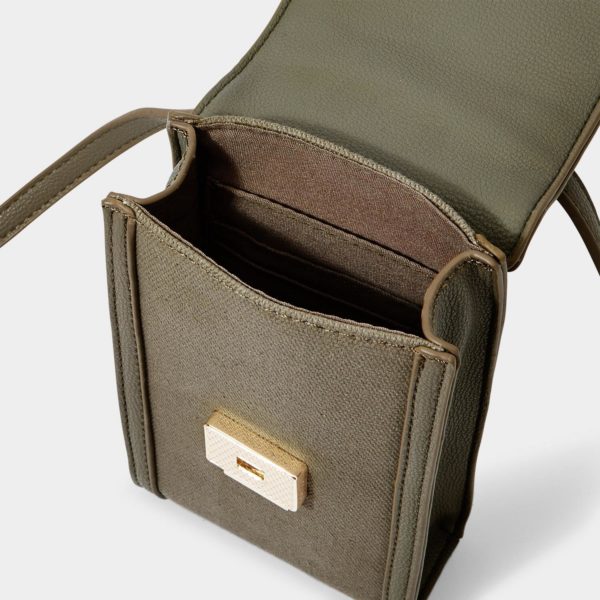 Katie Loxton Amalfi phone bag in khaki - Image 2