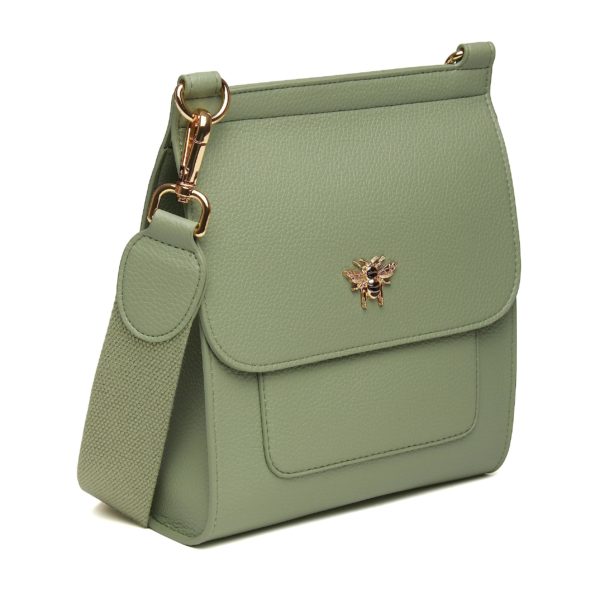 Alice Wheeler Bloomsbury Cross Body Bag in Sage