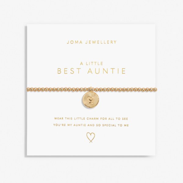 Joma Jewellery Gold a little Best Auntie bracelet
