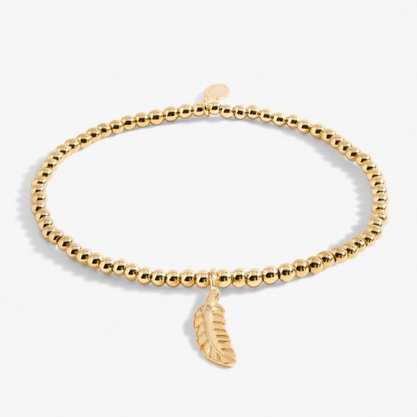 Joma Jewellery Gold a little Feathers Appear When Loved Ones Are Near bracelet - Image 2