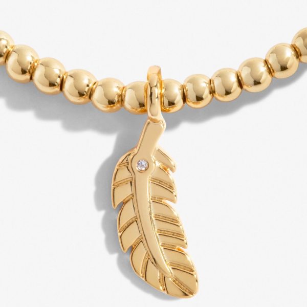 Joma Jewellery Gold a little Feathers Appear When Loved Ones Are Near bracelet - Image 3