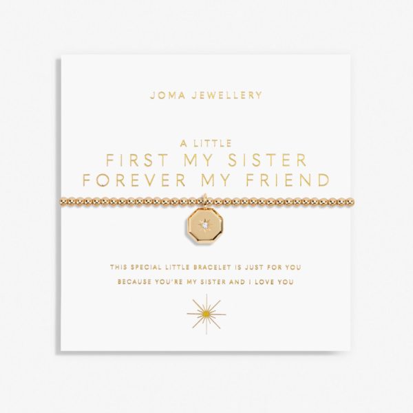 Joma jewellery Gold a little First My Sister Forever My Friend bracelet
