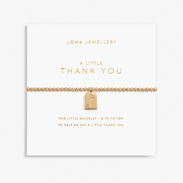Joma Jewellery Gold a little Thank You bracelet
