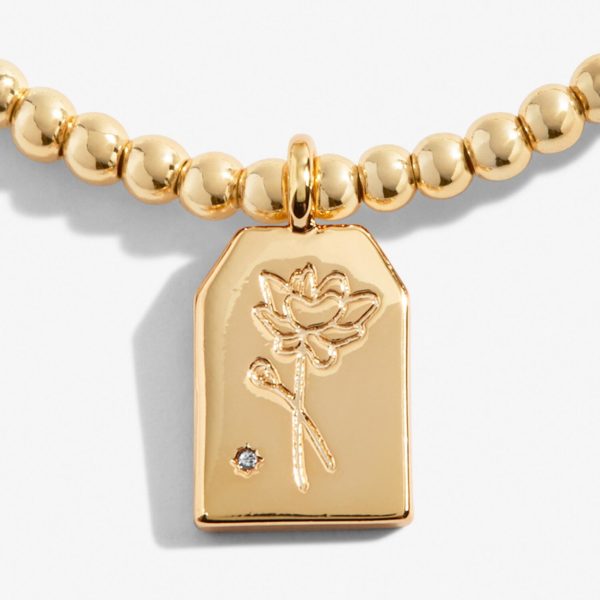 Joma Jewellery Gold a little Thank You bracelet - Image 3