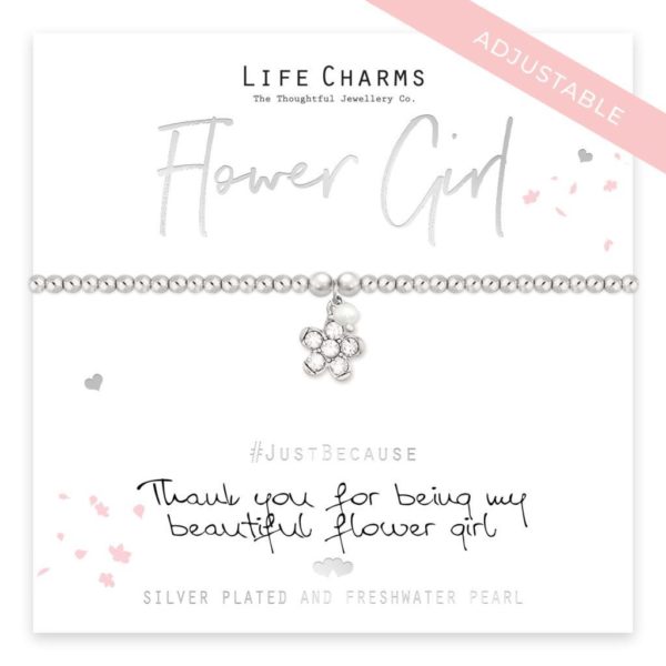 Life Charms Thank You Flower Girl Bracelet