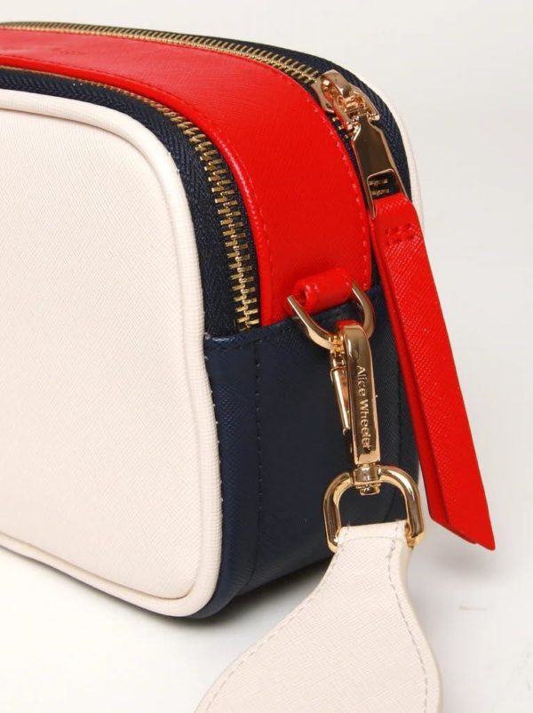 Alice Wheeler Cream Tri Colour Pimlico Honeycomb Cross Body Bag