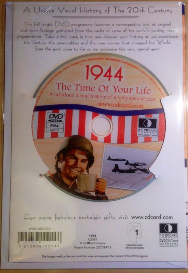 Time Of Your Life 1944 Time of Your Life DVD & Birthday card (80th)