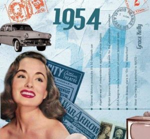 1954 Chart Hits CD and Birthday card (70th)