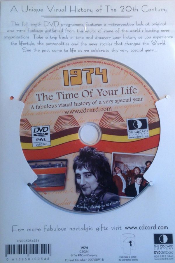 1974 Birthday Gift - 1974 DVD and Greeting Card (50th birthday)