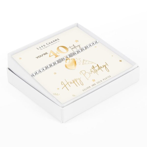 Life Charms Happy 40th Birthday bracelet