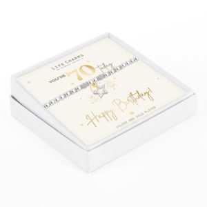 Life Charms Happy 70th Birthday bracelet
