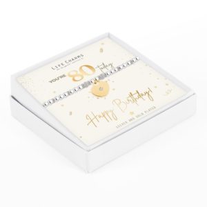Life Charms Happy 80th Birthday bracelet