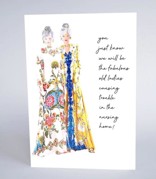 Five Dollar Shake Fabulous Old Ladies birthday card