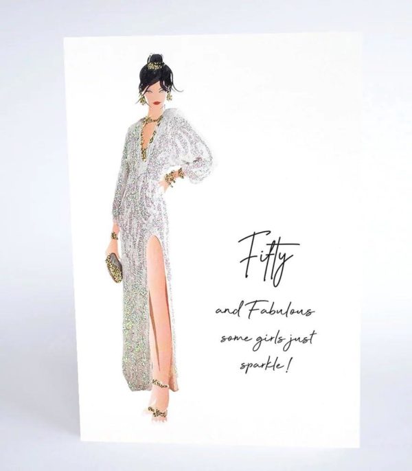 Five Dollar Shake Fifty and Fabulous birthday card