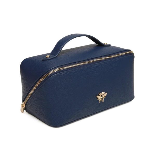 Alice Wheeler London Mini Train case in Navy