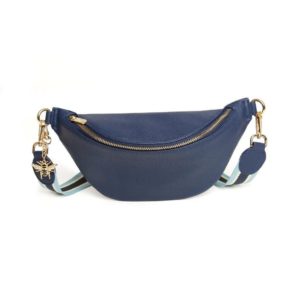 Alice Wheeler London Banana Sling Bag (Navy)