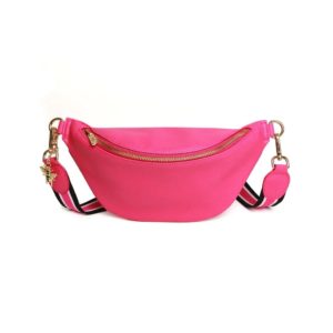 Alice Wheeler Bee Over Shoulder Banana Bag Crossover flight travel (Hot Pink)