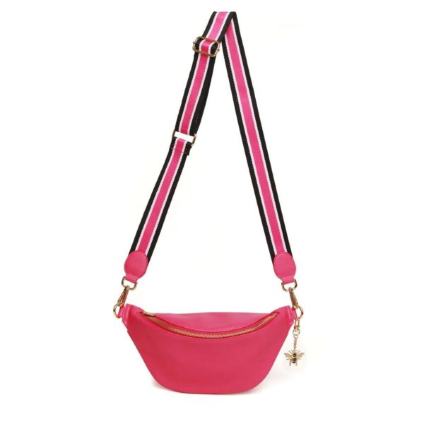 Alice Wheeler Bee Over Shoulder Banana Bag Crossover flight travel (Hot Pink) - Image 2