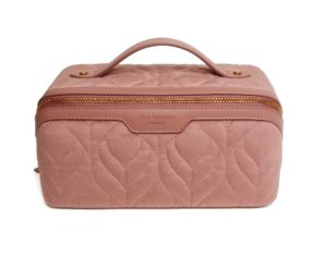 Alice Wheeler Pink Quilted Velvet Train case, 2025 collection